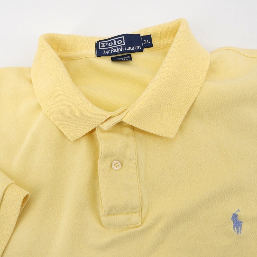 Polo Ralph Lauren Classic Fit Pique Polo Yellow Short Sleeve Mens XL